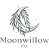 Logo of Moonwillow Co. featuring a stylized moon with leaves on a white background.
